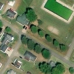 Sand Volleyball Court, Oak Hill, OH — aerial view