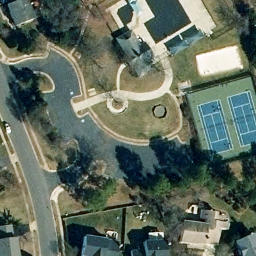 Armfield Farm HOA Volleyball Court — aerial view