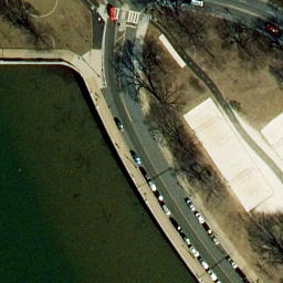Sand Volleyball Court, Washington, DC — aerial view