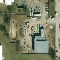 Sand Volleyball Court, Olathe, KS — aerial view