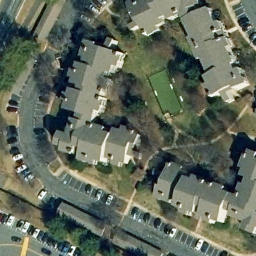 Volleyball Court, Greenbriar, VA — aerial view