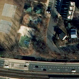 Sand Volleyball Court, Arlington, VA — aerial view
