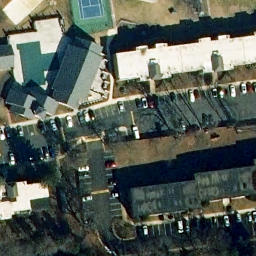 Sand Volleyball Court, Merrifield, VA — aerial view