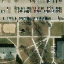 Sand Volleyball Court, Olathe, KS — aerial view