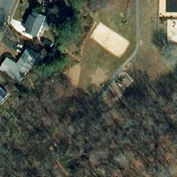 Sand Volleyball Court, Greenbriar, VA — aerial view
