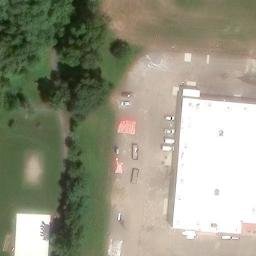 Sand Volleyball Court, Georgetown, OH — aerial view