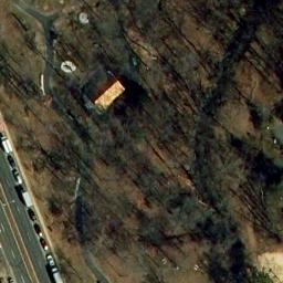 Sand Volleyball Court, Arlington, VA — aerial view