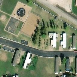 Sand Volleyball Court, Hays, KS — aerial view