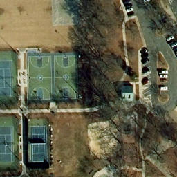 Sand Volleyball Court, Arlington, VA — aerial view