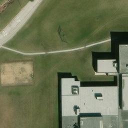 Sand Volleyball Court, Olathe, KS — aerial view