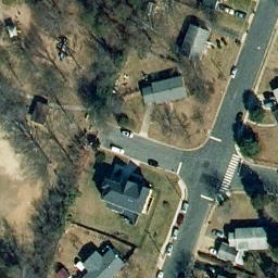 Sand Volleyball Court, Fairfax, VA — aerial view