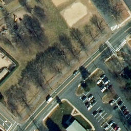 Sand Volleyball Court, Fairfax, VA — aerial view
