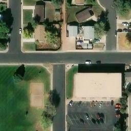 Volleyball Court, Colorado Springs, CO — aerial view
