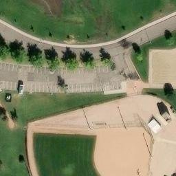 Sand Volleyball Court, Colorado Springs, CO — aerial view