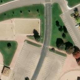 Sand Volleyball Court, Colorado Springs, CO — aerial view