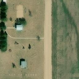 Sand Volleyball Court, Wilson, KS — aerial view