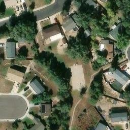 Sand Volleyball Court, Colorado Springs, CO — aerial view