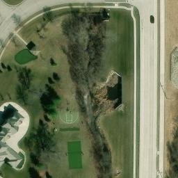 Volleyball Court, Overland Park, KS — aerial view