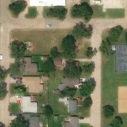 Sand Volleyball Court, Salina, KS — aerial view