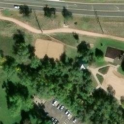 Sand Volleyball Court, Colorado Springs, CO — aerial view