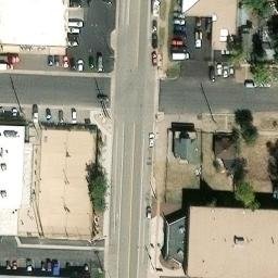 Sand Volleyball Court, Colorado Springs, CO — aerial view