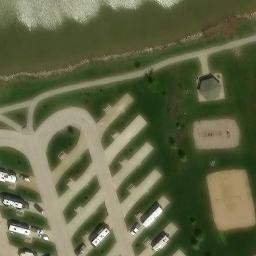 Sand Volleyball Court, St. Peters, MO — aerial view