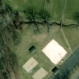 Sand Volleyball Court, Edwardsville, IL — aerial view