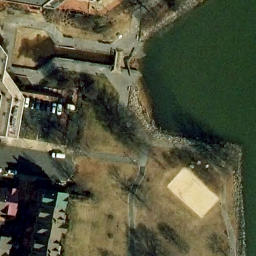 Volleyball Court, Alexandria, VA — aerial view
