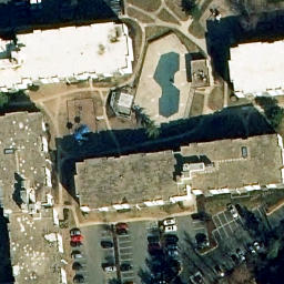 Sand Volleyball Court, Alexandria, VA — aerial view