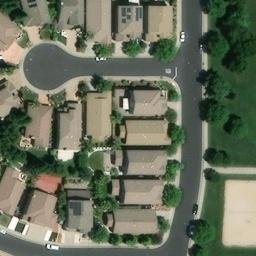 Sand Volleyball Court, Roseville, CA — aerial view