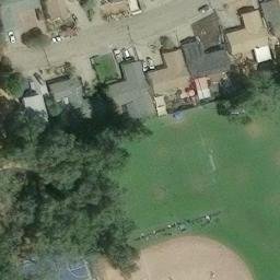 Sand Volleyball Court, Cloverdale, CA — aerial view