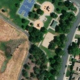 Sand Volleyball Court, Rocklin, CA — aerial view