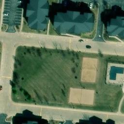 Sand Volleyball Court, Edwardsville, IL — aerial view