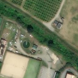 Sand Volleyball Court — aerial view
