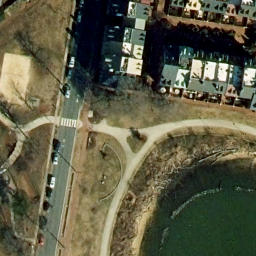 Sand Volleyball Court, Alexandria, VA — aerial view