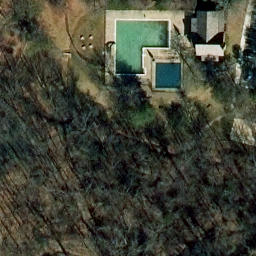 Sand Volleyball Court, Burke Centre, VA — aerial view