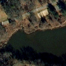 Sand Volleyball Court, Burke Centre, VA — aerial view