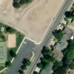 Sand Volleyball Court, Rocklin, CA — aerial view