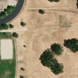 Sand Volleyball Court, Roseville, CA — aerial view