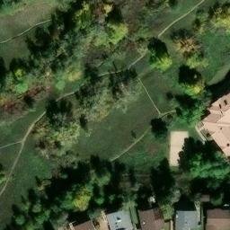 Concrete Volleyball Court, Colorado Springs, CO — aerial view