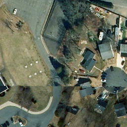 Sand Volleyball Court, Manassas Park, VA — aerial view
