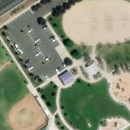 Sand Volleyball Court, Roseville, CA — aerial view