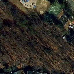 Sand Volleyball Court, Franconia, VA — aerial view