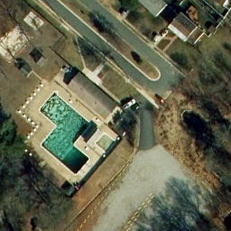 Sand Volleyball Court, Hayfield, VA — aerial view
