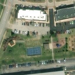 Volleyball Court, O'Fallon, MO — aerial view