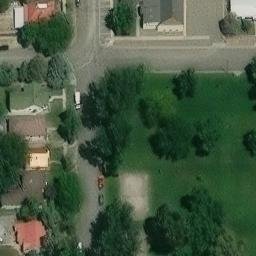 Sand Volleyball Court, Delta, CO — aerial view