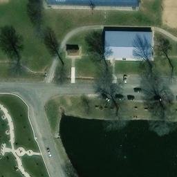 Sand Volleyball Court, Troy, IL — aerial view
