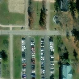 Sand Volleyball Court, Hanover, IN — aerial view