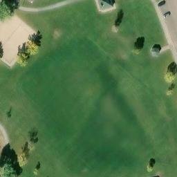 Sand Volleyball Court, Fountain, CO — aerial view