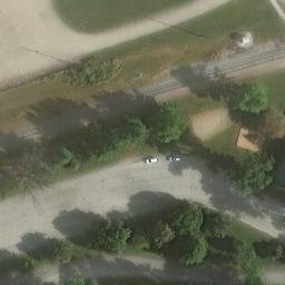 Sand Volleyball Court, Vincennes, IN — aerial view